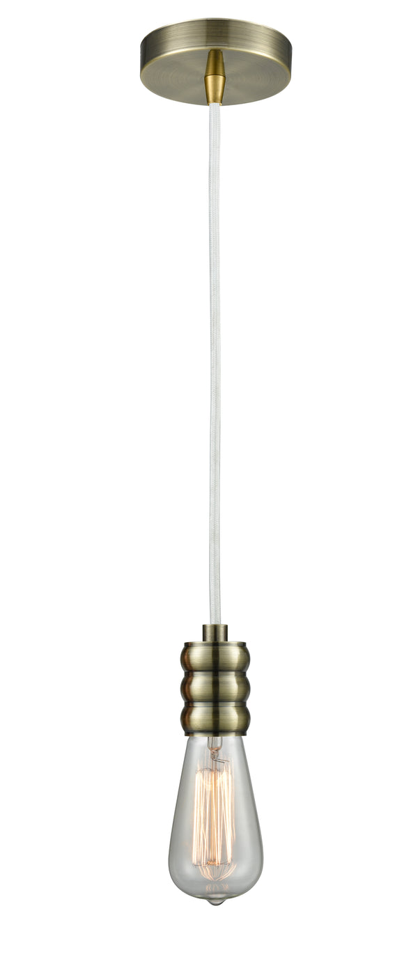 Innovations Lighting Bare Bulb 1 Light 3 inch Mini Pendant 100AB-10W-5AB