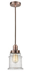 Innovations Lighting Canton 1 Light 11.25 inch Mini Pendant 100AC-10BR-0H-AC-G184