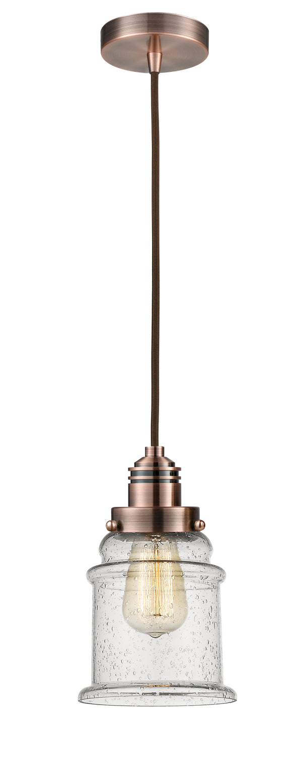 Innovations Lighting Canton 1 Light 11.25 inch Mini Pendant 100AC-10BR-2H-AC-G184