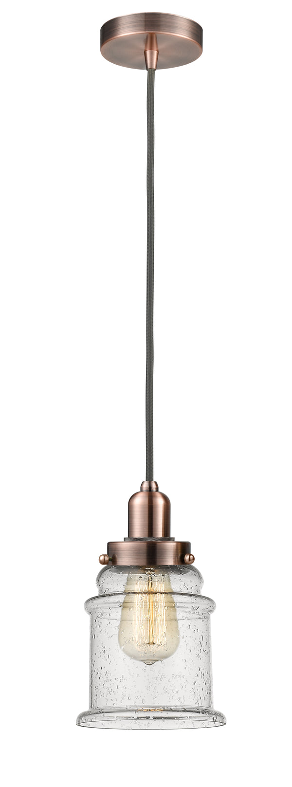 Innovations Lighting Canton 1 Light 11.25 inch Mini Pendant 100AC-10GY-0H-AC-G184