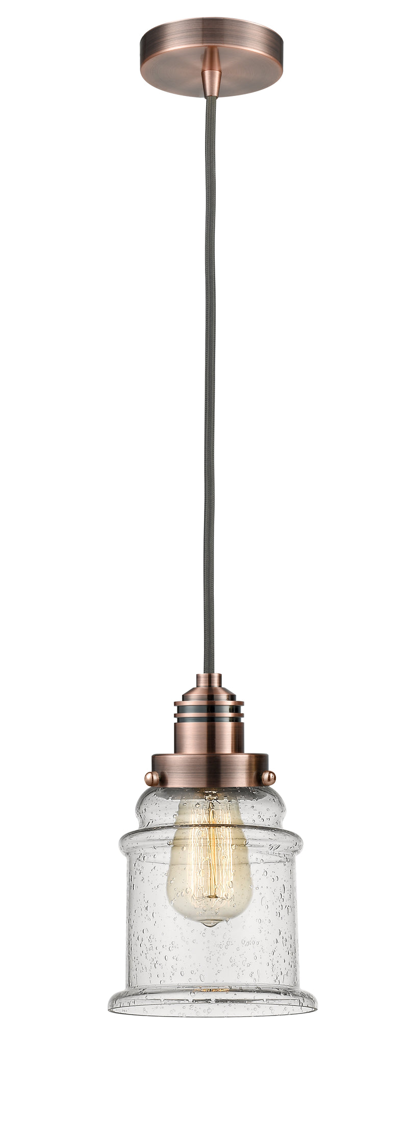 Innovations Lighting Canton 1 Light 11.25 inch Mini Pendant 100AC-10GY-2H-AC-G184