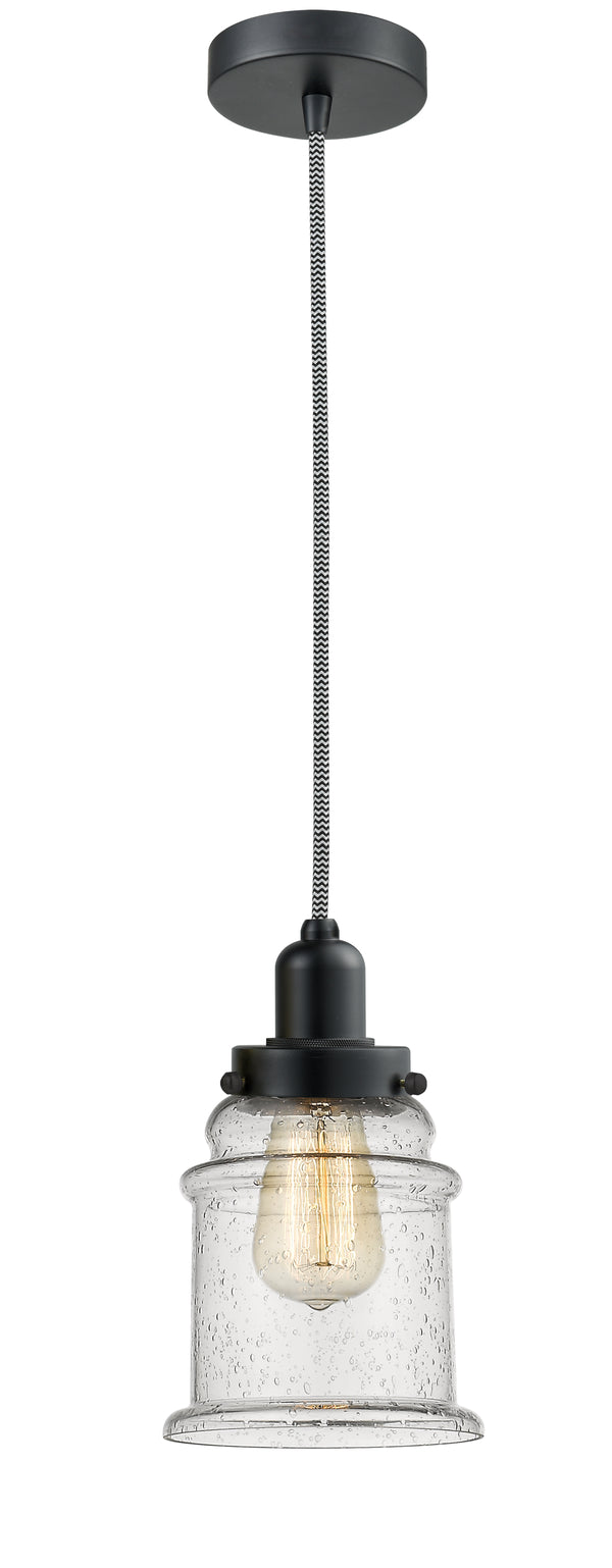 Innovations Lighting Canton 1 Light 11.25 inch Mini Pendant 100BK-10BW-0H-BK-G184