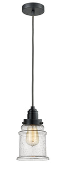 Innovations Lighting Canton 1 Light 11.25 inch Mini Pendant 100BK-10GY-2H-BK-G184