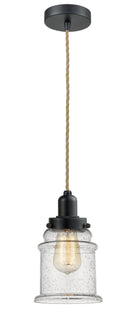 Innovations Lighting Canton 1 Light 11.25 inch Mini Pendant 100BK-10RE-0H-BK-G184