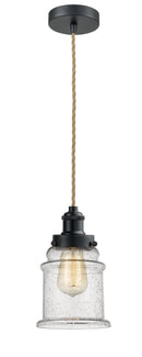 Innovations Lighting Canton 1 Light 11.25 inch Mini Pendant 100BK-10RE-1H-BK-G184