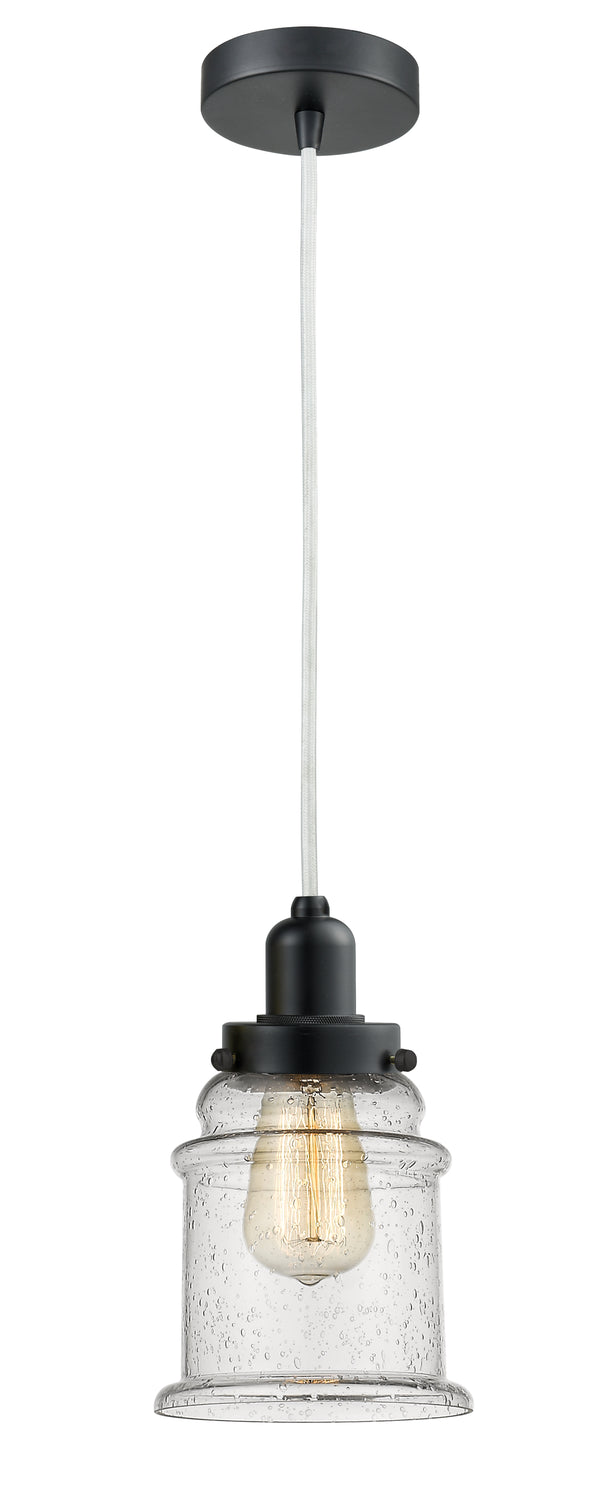 Innovations Lighting Canton 1 Light 11.25 inch Mini Pendant 100BK-10W-0H-BK-G184