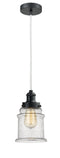 Innovations Lighting Canton 1 Light 11.25 inch Mini Pendant 100BK-10W-1H-BK-G184