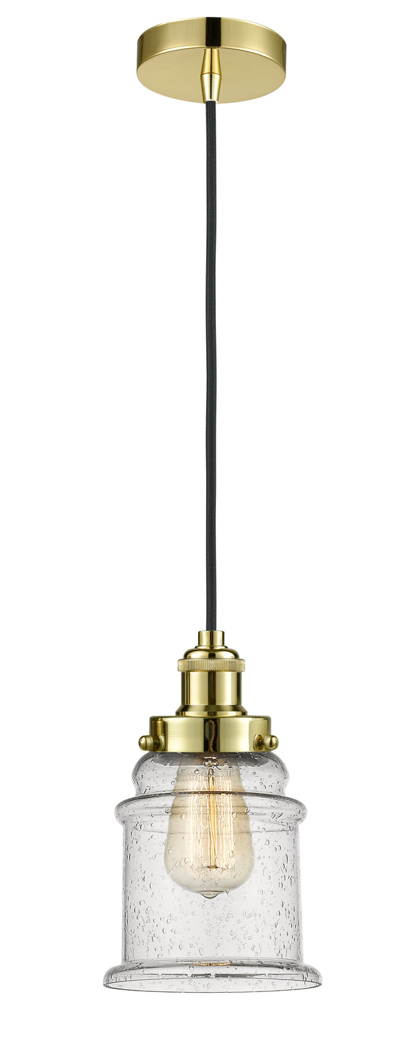 Innovations Lighting Canton 1 Light 11.25 inch Mini Pendant 100GD-10BK-1H-GD-G184