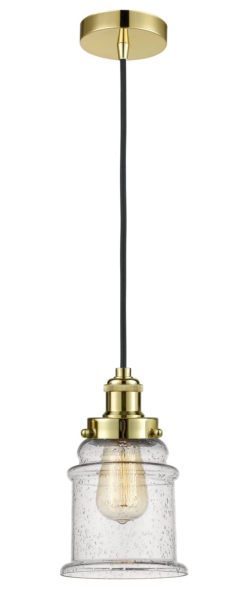 Innovations Lighting Canton 1 Light 11.25 inch Mini Pendant 100GD-10BK-1H-GD-G184