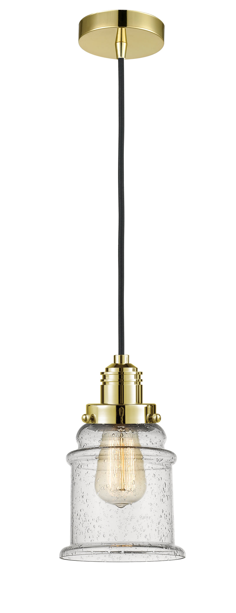 Innovations Lighting Canton 1 Light 11.25 inch Mini Pendant 100GD-10BK-2H-GD-G184