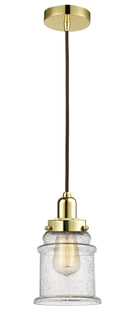 Innovations Lighting Canton 1 Light 11.25 inch Mini Pendant 100GD-10BR-0H-GD-G184