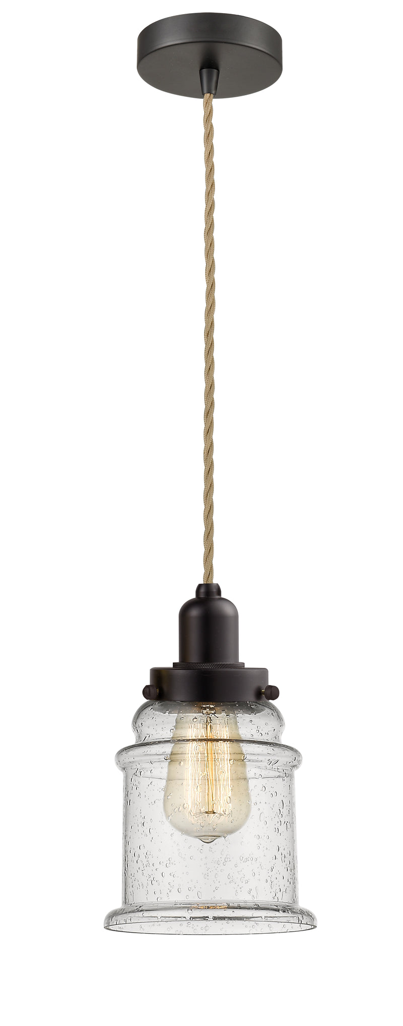 Innovations Lighting Canton 1 Light 11.25 inch Mini Pendant 100OB-10RE-0H-OB-G184