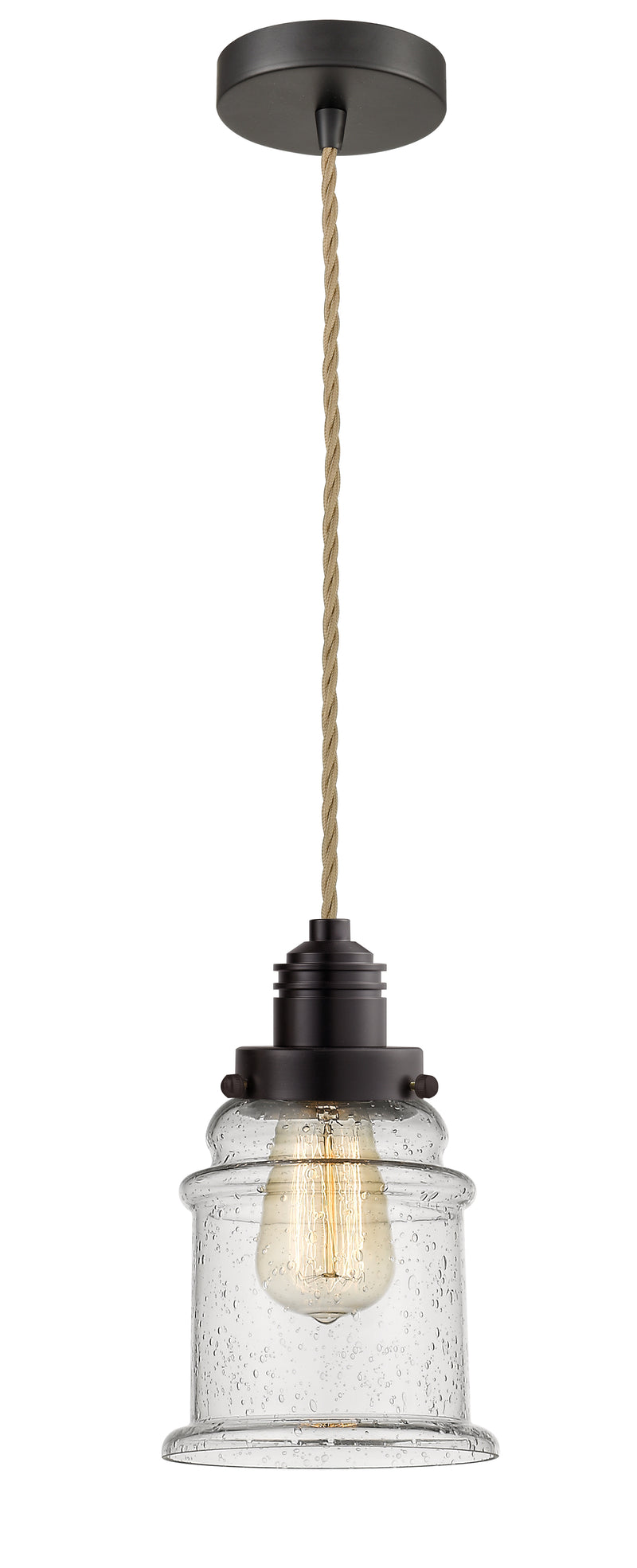 Innovations Lighting Canton 1 Light 11.25 inch Mini Pendant 100OB-10RE-2H-OB-G184