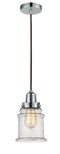 Innovations Lighting Canton 1 Light 11.25 inch Mini Pendant 100PC-10BR-2H-PC-G184