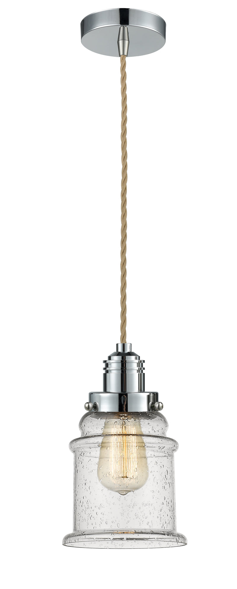 Innovations Lighting Canton 1 Light 11.25 inch Mini Pendant 100PC-10RE-2H-PC-G184