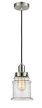 Innovations Lighting Canton 1 Light 11.25 inch Mini Pendant 100SN-10BK-0H-SN-G184