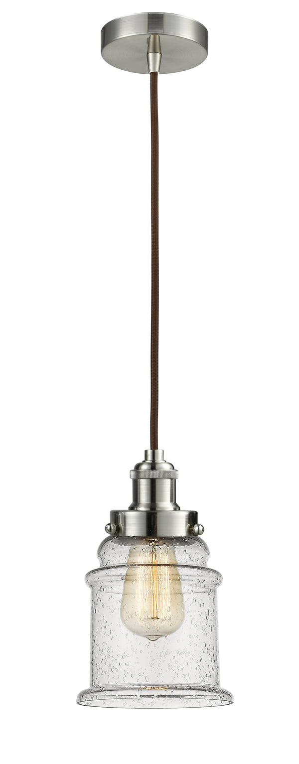 Innovations Lighting Canton 1 Light 11.25 inch Mini Pendant 100SN-10BR-1H-SN-G184