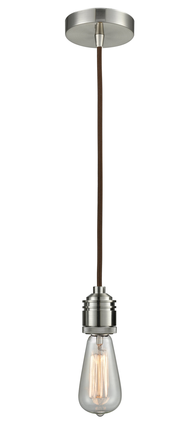 Innovations Lighting Bare Bulb 1 Light 2.75 inch Mini Pendant 100SN-10BR-2SN