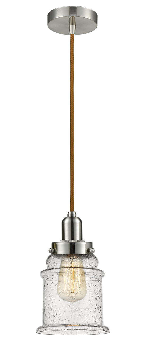 Innovations Lighting Canton 1 Light 11.25 inch Mini Pendant 100SN-10CR-0H-SN-G184