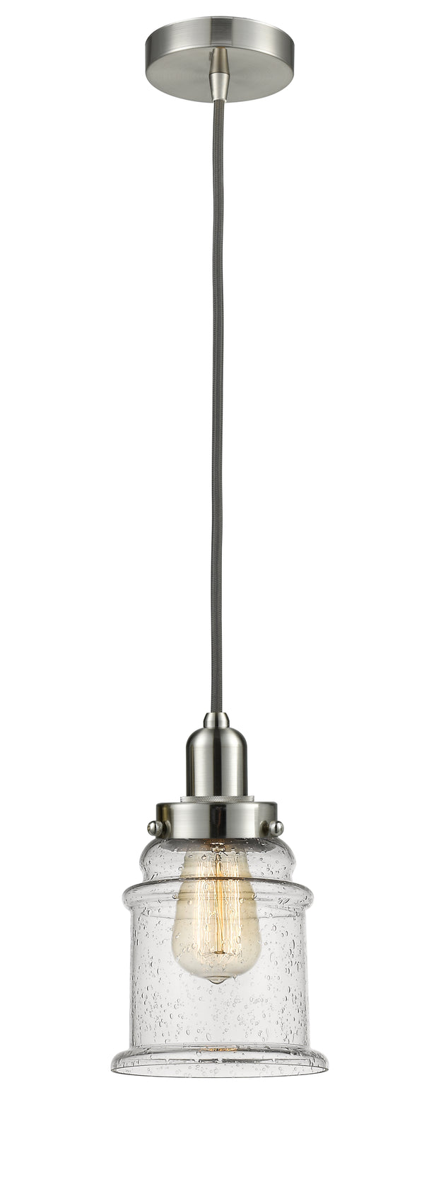 Innovations Lighting Canton 1 Light 11.25 inch Mini Pendant 100SN-10GY-0H-SN-G184