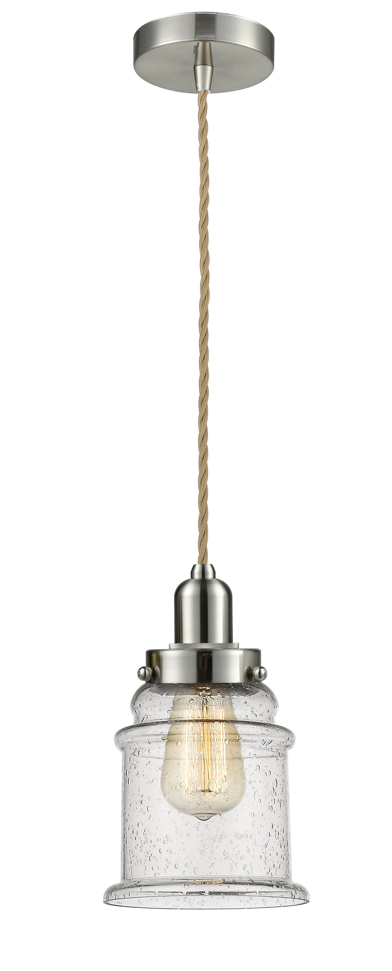 Innovations Lighting Canton 1 Light 11.25 inch Mini Pendant 100SN-10RE-0H-SN-G184