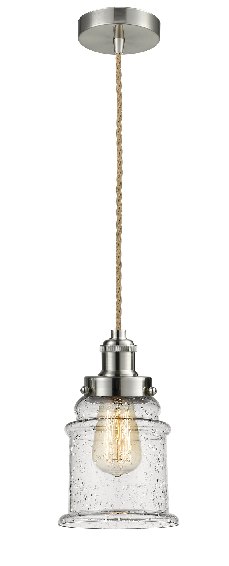 Innovations Lighting Canton 1 Light 11.25 inch Mini Pendant 100SN-10RE-1H-SN-G184