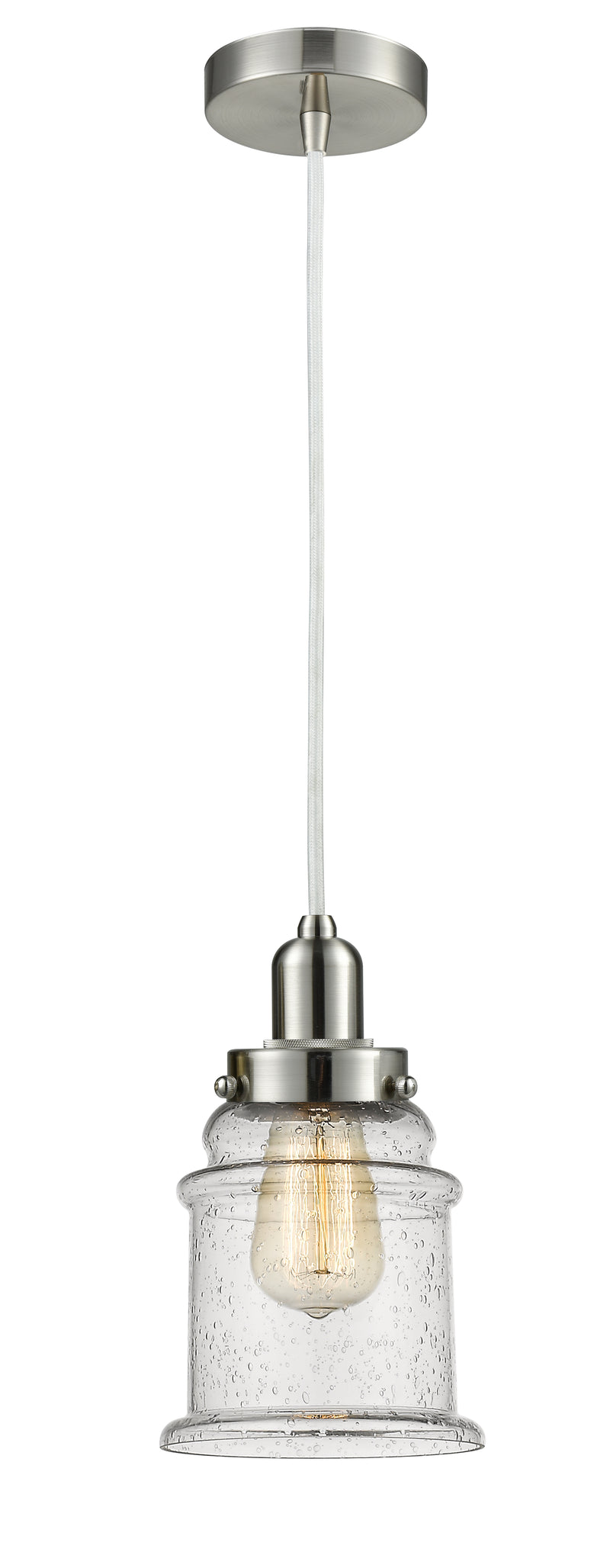 Innovations Lighting Canton 1 Light 11.25 inch Mini Pendant 100SN-10W-0H-SN-G184