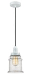 Innovations Lighting Canton 1 Light 11.25 inch Mini Pendant 100W-10BK-0H-W-G184