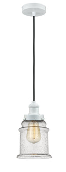 Innovations Lighting Canton 1 Light 11.25 inch Mini Pendant 100W-10BK-1H-W-G184