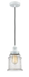 Innovations Lighting Canton 1 Light 11.25 inch Mini Pendant 100W-10BK-1H-W-G184