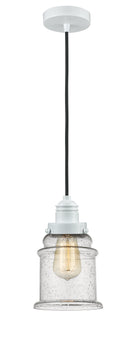 Innovations Lighting Canton 1 Light 11.25 inch Mini Pendant 100W-10BK-2H-SN-G184