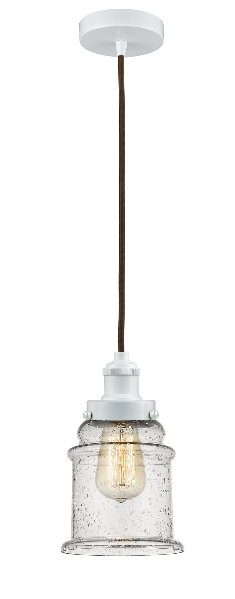 Innovations Lighting Canton 1 Light 11.25 inch Mini Pendant 100W-10BR-1H-W-G184