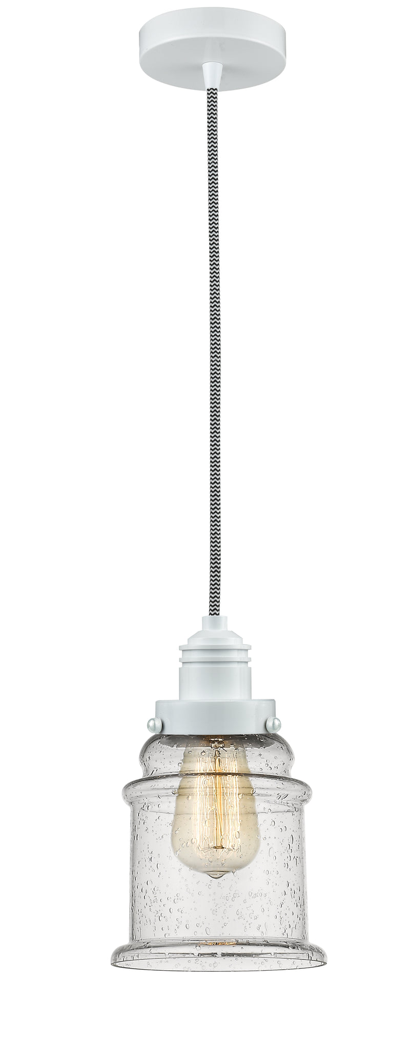 Innovations Lighting Canton 1 Light 11.25 inch Mini Pendant 100W-10BW-2H-W-G184