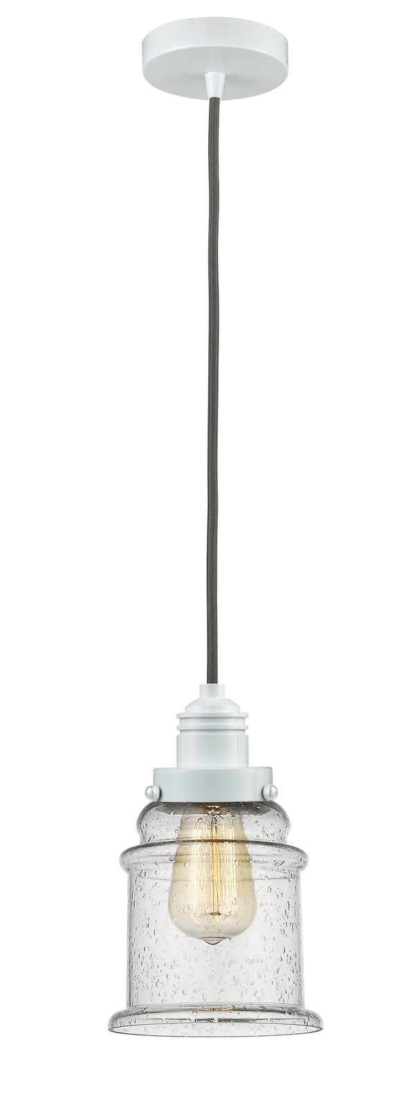 Innovations Lighting Canton 1 Light 11.25 inch Mini Pendant 100W-10GY-2H-W-G184