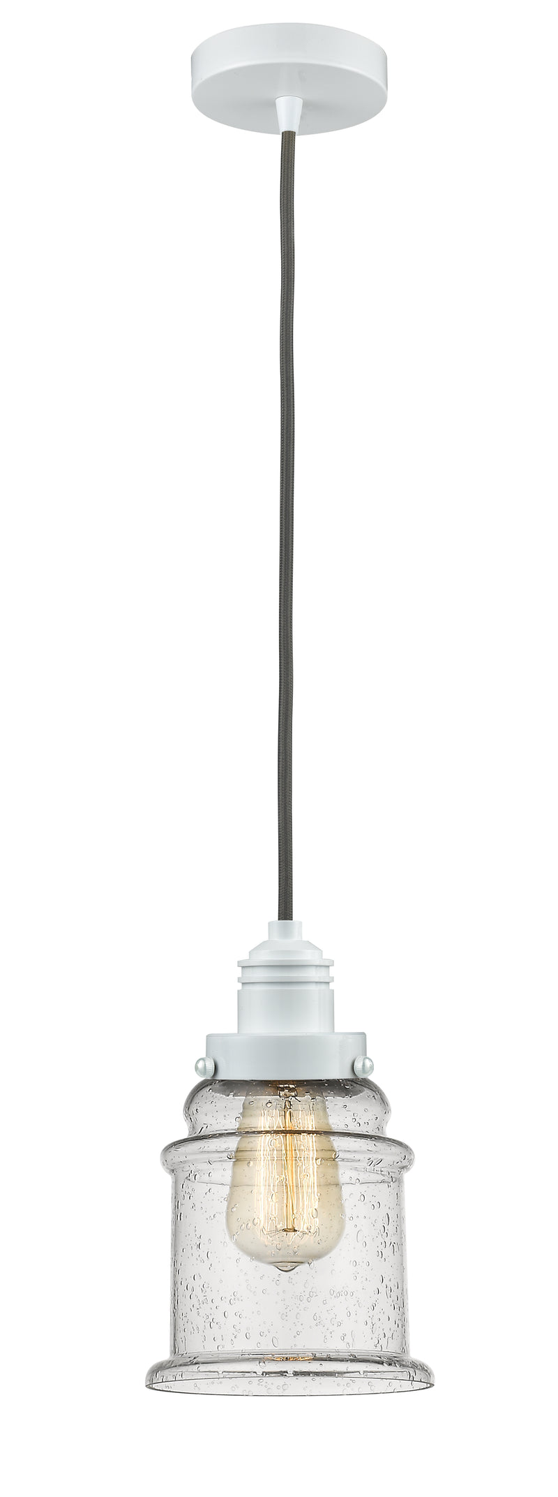 Innovations Lighting Canton 1 Light 11.25 inch Mini Pendant 100W-10GY-2H-W-G184