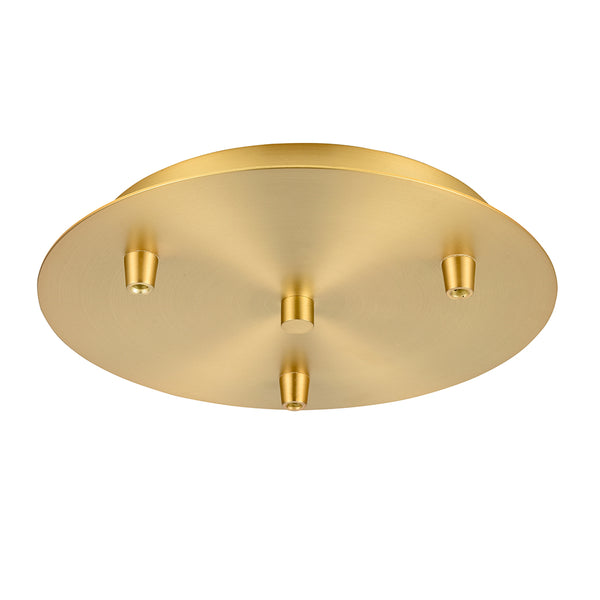 Custom Cord Multi Port Canopy shown in the Satin Gold finish