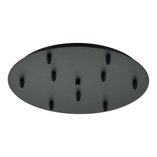 Custom Cord Multi Port Canopy shown in the Matte Black finish