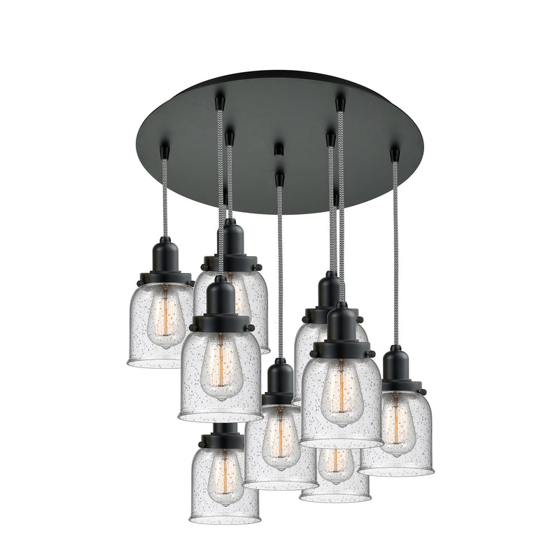 Innovations Lighting Small Bell 9 Light 10 inch Multi-Pendant 119BK-10BW-0H-BK-G54