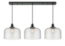 Innovations Lighting X-Large Bell 3 Light 14 inch Linear Pendant 123BK-10BK-0H-BK-G74-L