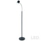 Dainolite 5W Floor Lamp, Satin Black Finish 123LEDF-BK