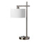 Dainolite 1 Light Incandescent Table Lamp with USB Port, Satin Chrome 131T-SC