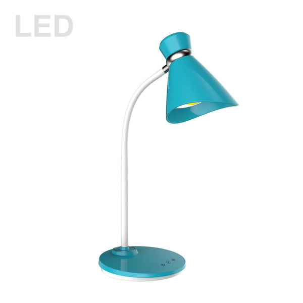 Dainolite 6W Desk Lamp, Blue 132LEDT-BL