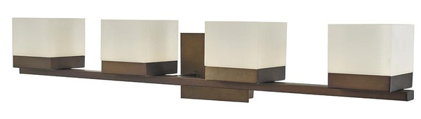 Abra Lighting 4 Light Vanity Square Edge Lite Dim LED Acrylic Shades 20024WV-BZ