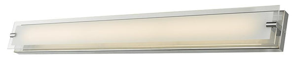 Abra Lighting 40" Vanity MBear Edged Frost Glass Panel HI-Out Dim LED 20028WV-CH