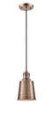 Innovations Lighting Addison 1-100 watt 5 inch Antique Copper Mini Pendant  Antique Copper Addison shades  201CACM9AC