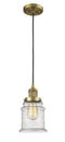 Innovations Lighting Canton 1-100 watt 6.5 inch Brushed Brass Mini Pendant  Seedy glass 201CBBG184