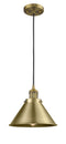 Innovations Lighting Briarcliff 1-100 watt 10 inch Brushed Brass Mini Pendant  Brushed Brass Briarcliff shades  201CBBM10BB