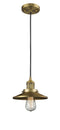 Innovations Lighting Railroad 1-100 watt 8 inch Brushed Brass Mini Pendant  Brushed Brass Railroad shades  201CBBM4