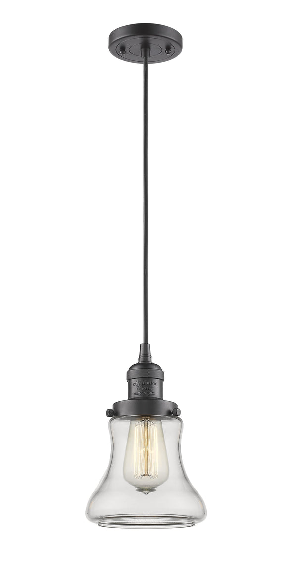 Innovations Lighting Bellmont 1-100 watt 6.5 inch Oil Rubbed Bronze Mini Pendant  Clear glass 201COBG192