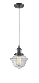 Innovations Lighting Small Oxford 1-100 watt 8 inch Oil Rubbed Bronze Mini Pendant  Clear glass 201COBG532